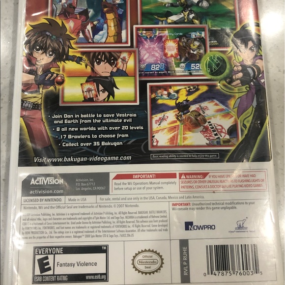 🎉HP x 3🎉✨EUC-Like New✨Bakugan Battle Brawlers - Wii Game w/Instruction Manual - Picture 7 of 9